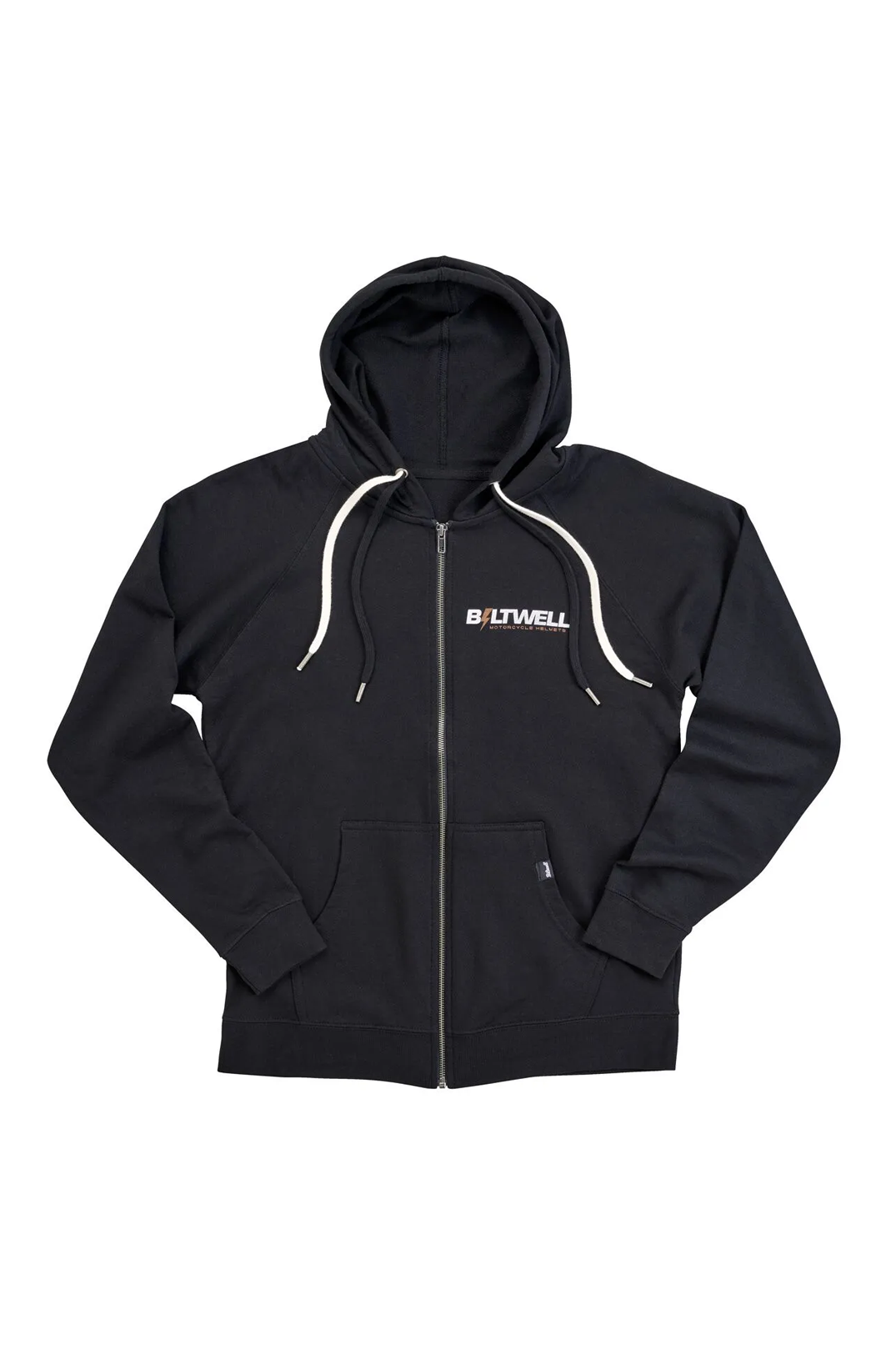 HOODIE BOLTS ZIP BLACK