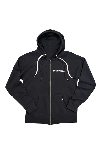 HOODIE BOLTS ZIP BLACK