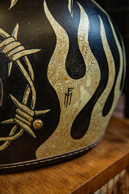 Custom Helmet BARBED WIRE