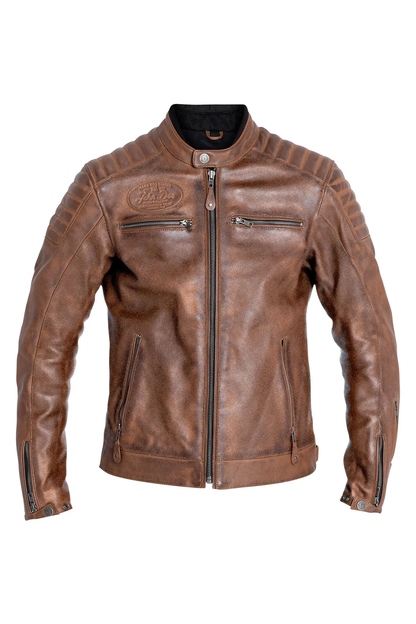 JACKET DEXTER LEATHER BROWN