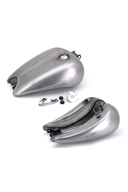 ONE PIECE 2" STRETCHED SMOOTH TOP STEEL GAS TANK FOR DYNA MODELS Single cap (style D)