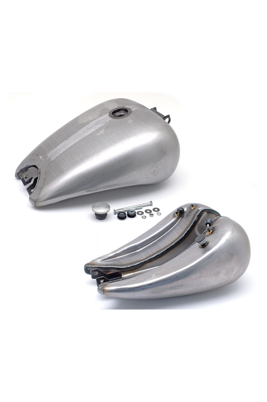 ONE PIECE 2" STRETCHED SMOOTH TOP STEEL GAS TANK FOR DYNA MODELS With paintable (style G)