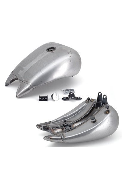 ONE PIECE 4" STRETCHED STEEL SMOOTH TOP GAS TANK FOR SOFTAILS With single paintable (style G)