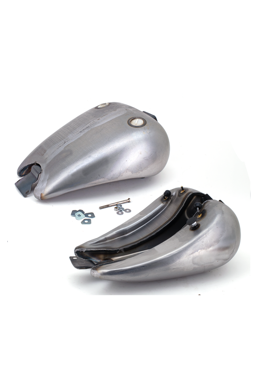 ONE PIECE STRETCHED SMOOTH TOP STEEL GAS TANK FOR FXR Dual cap (style B)