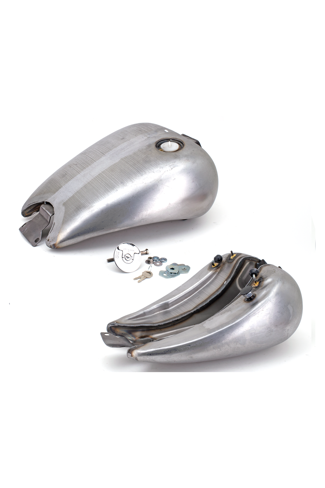 ONE PIECE STRETCHED SMOOTH TOP STEEL GAS TANK FOR FXR Single cap (style D)