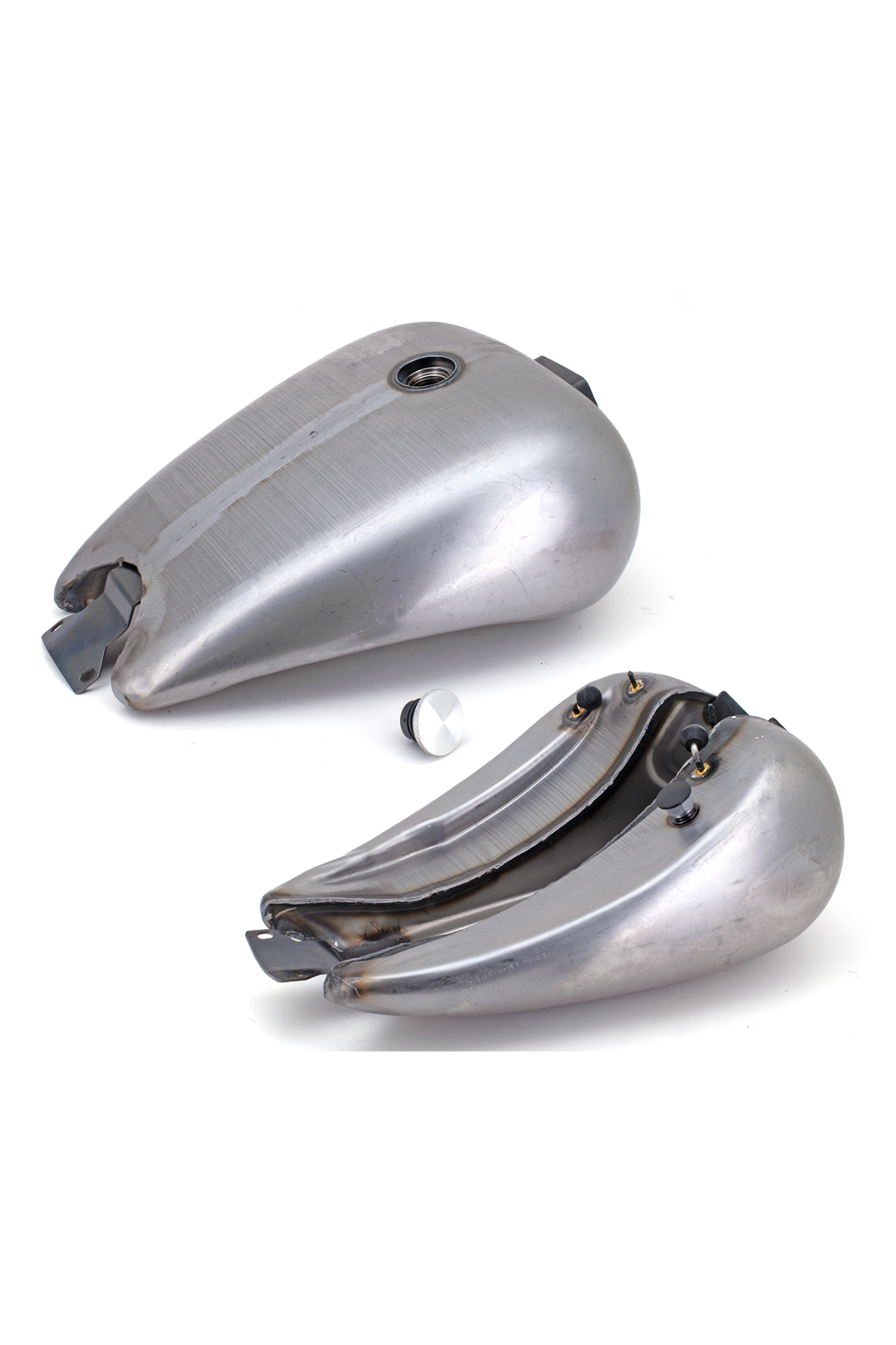 ONE PIECE STRETCHED SMOOTH TOP STEEL GAS TANK FOR FXR With paintable (style G)