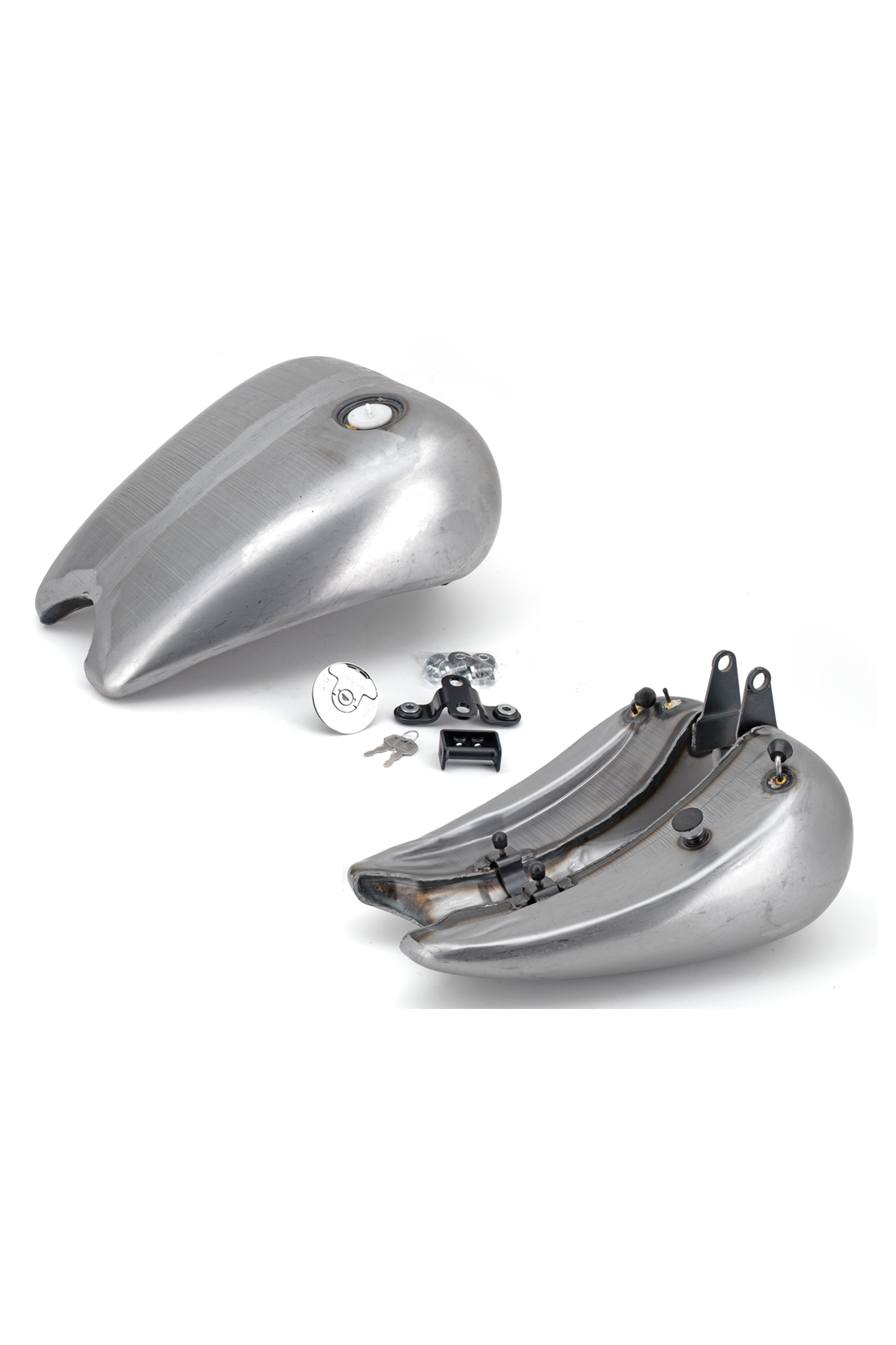 ONE PIECE STRETCHED SMOOTH TOP STEEL GAS TANK FOR SOFTAIL MODELS Single cap (style D)
