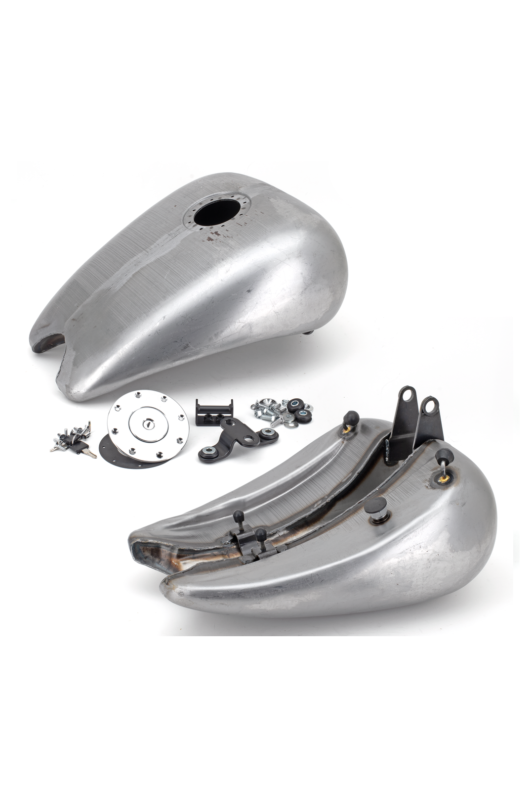 ONE PIECE STRETCHED SMOOTH TOP STEEL GAS TANK FOR SOFTAIL MODELS Single cap (style F)