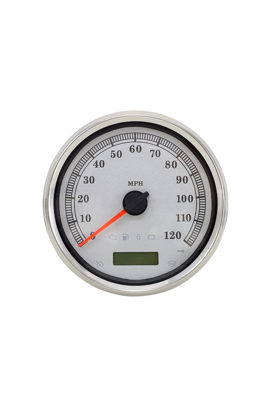 SPEEDOMETER SLVR MPH 5"