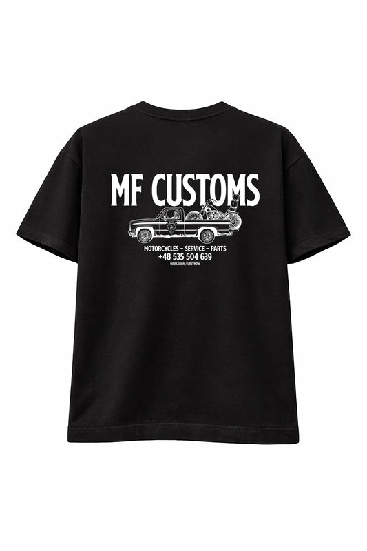 Service Cycles MF Customs T-Shirts Black White