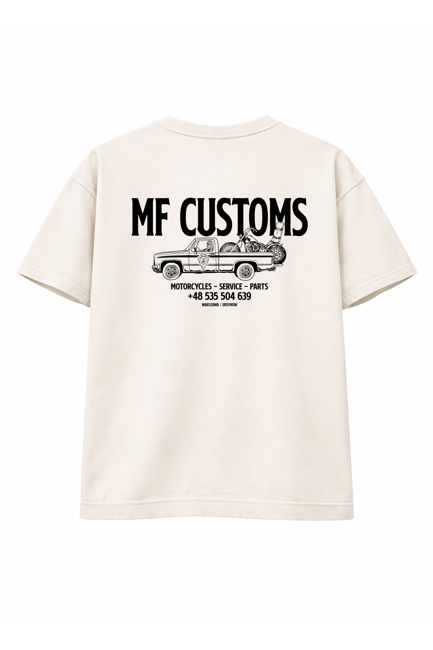 Service Cycles MF Customs T-Shirts Milk Black