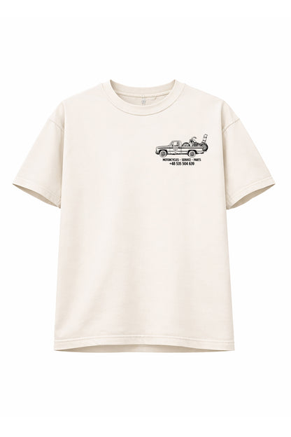 Service Cycles MF Customs T-Shirts Milk Black