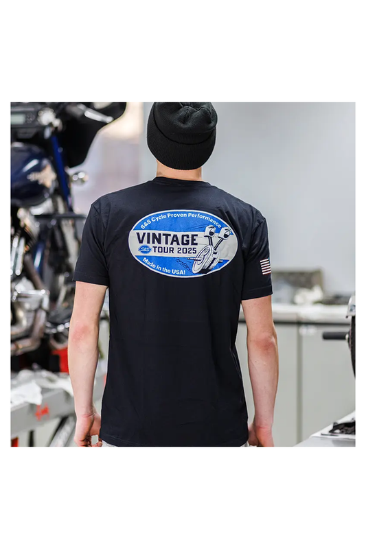 TEE SHIRT VINTAGE TOUR - SHORT SLEEVE - BLACK