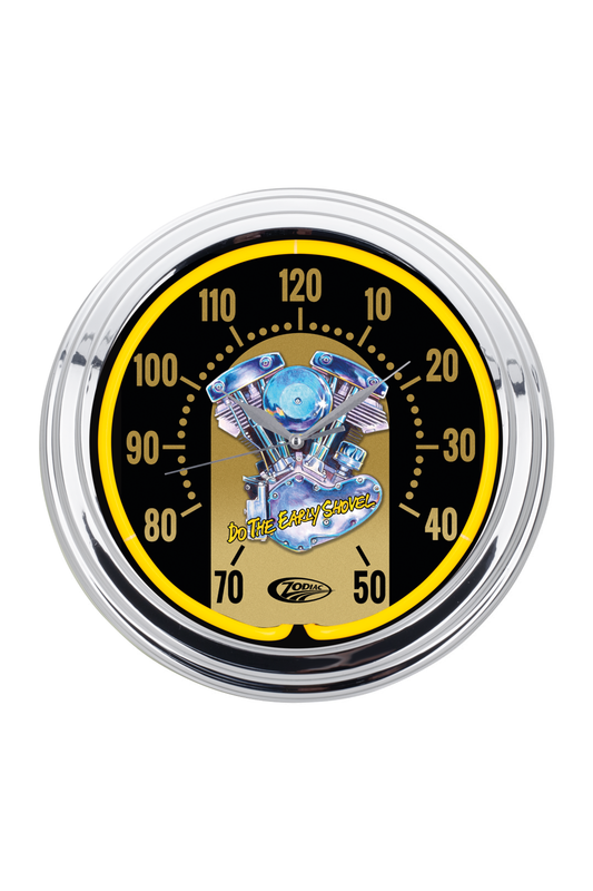Zodiac "Shovelhead" Neon Clock