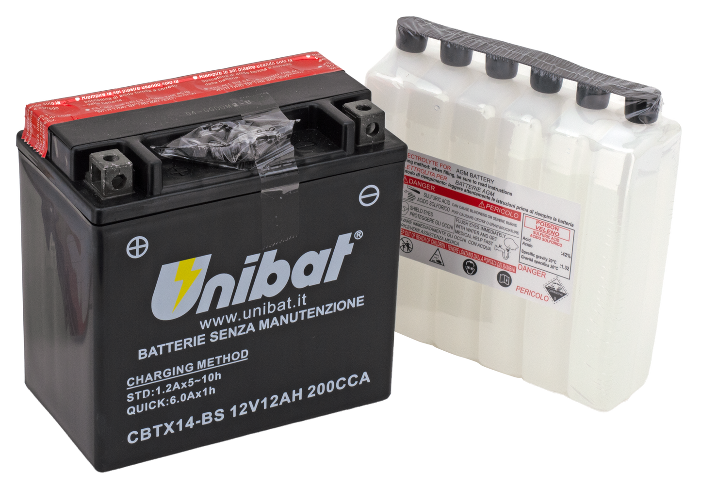 UNIBAT AGM DRY BATTERIES WITH ACID PACK | Adventure Touring | Sportster | Street