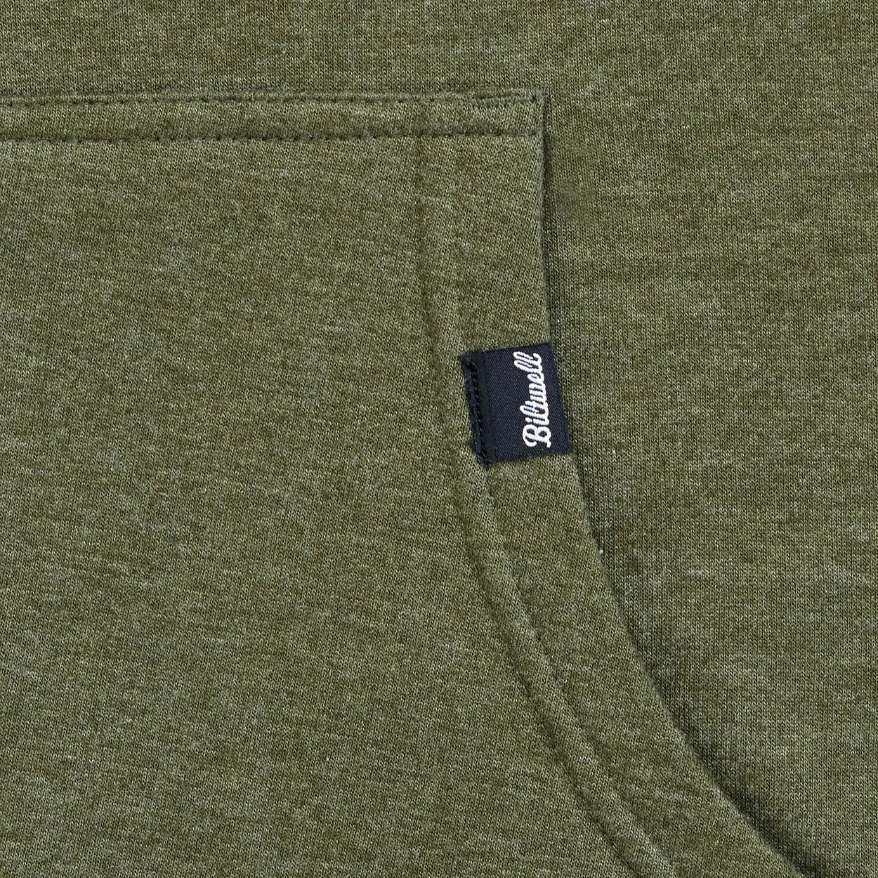 HOODIE STENCIL ZIP OLIVE