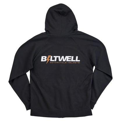 HOODIE BOLTS ZIP BLACK