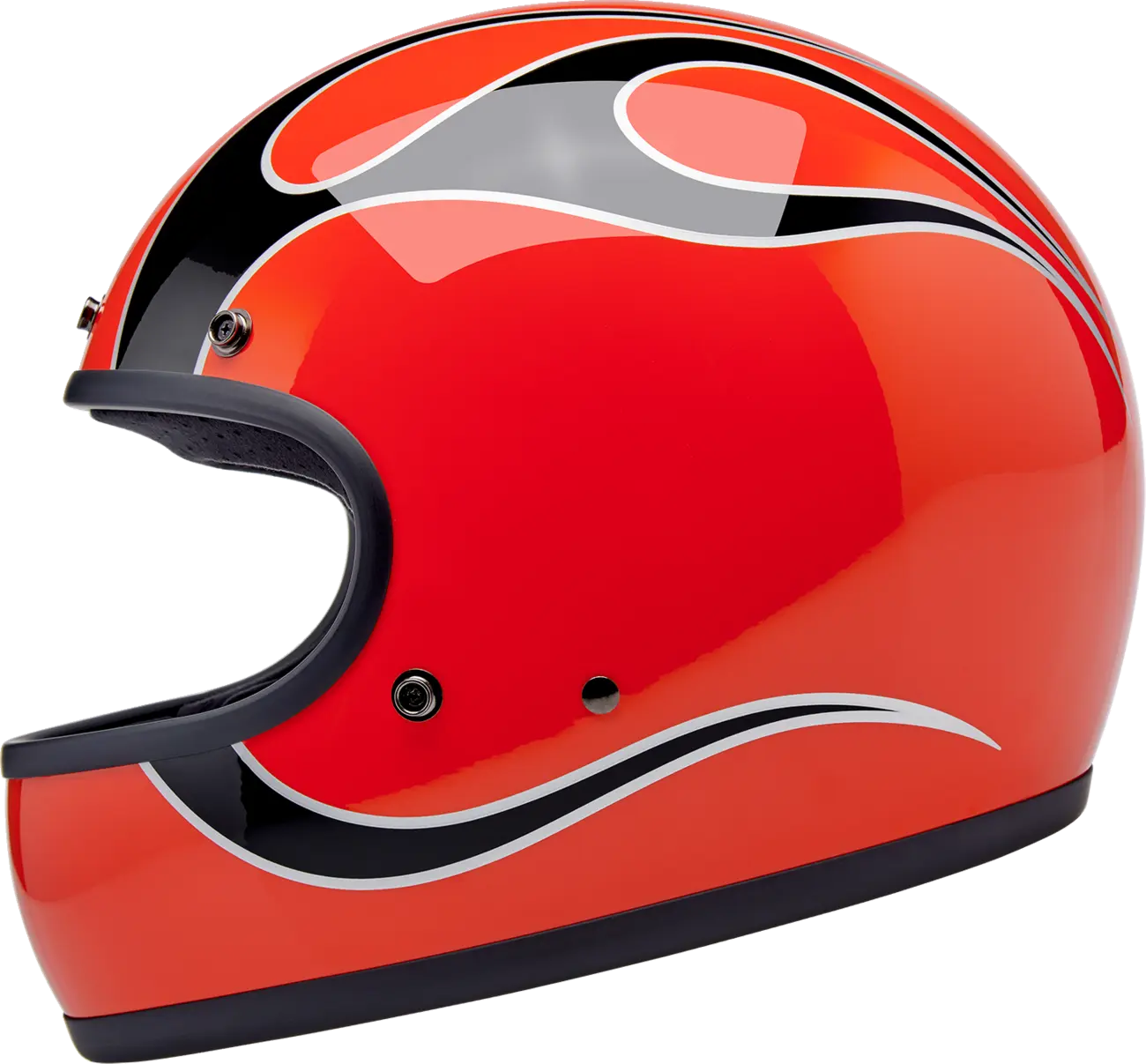 HELMET GRINGO COMPETITION ORANGE W/ FLAMES