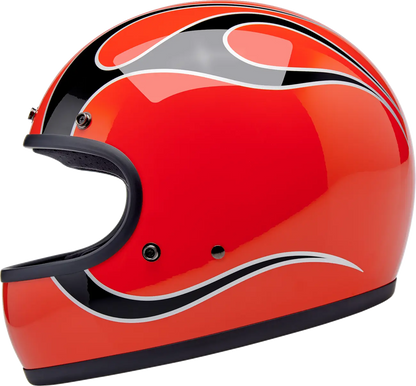 HELMET GRINGO COMPETITION ORANGE W/ FLAMES