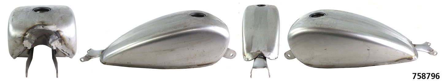 REPLICA XL 2 GALLON STEEL GAS TANK RAW 2004-2006 (Style B)