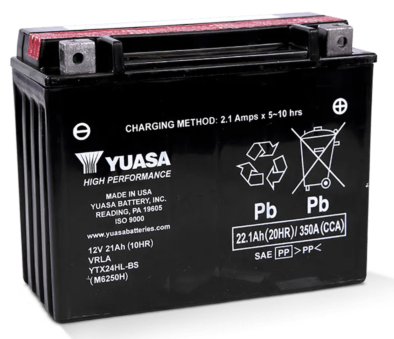 YUASA "V-FORCE" HIGH OUTPUT MAINTENANCE FREE BATTERIES | Adventure Touring | RH Sportster | Sportster