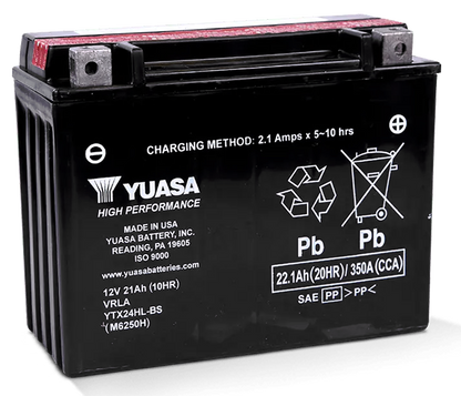 YUASA "V-FORCE" HIGH OUTPUT MAINTENANCE FREE BATTERIES | Adventure Touring | RH Sportster | Sportster