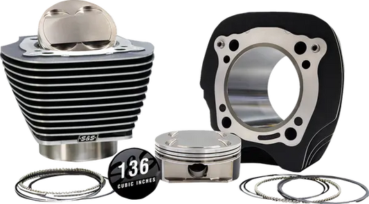 BIG BORE KIT - M8 17-UP - 132/136 +8.5CC - BLACK H/LIGHTED