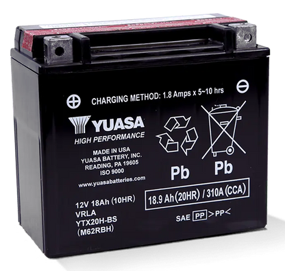 YUASA "V-FORCE" HIGH OUTPUT MAINTENANCE FREE BATTERIES | Adventure Touring | RH Sportster | Sportster