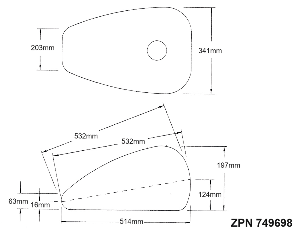 ROADSTER GAS TANK FOR EFI XL SPORTSTER
