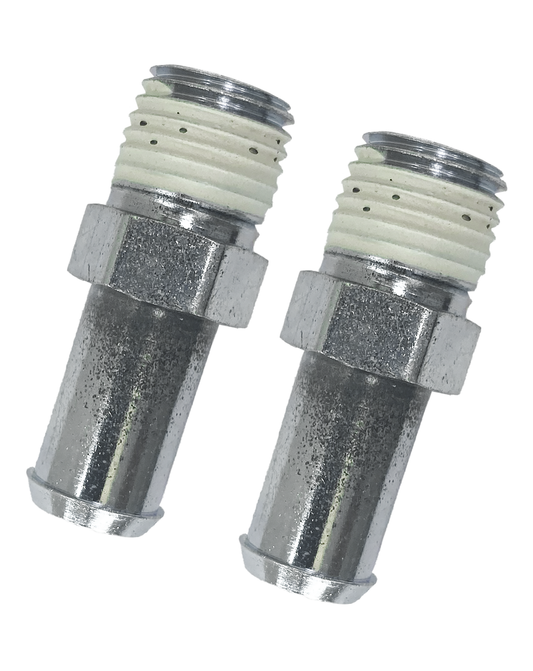 TRANSMISSION HOUSING PARTS 1999-2005 DYNA - Oil line fittings straight, pair 9/16-18 | Dyna  |  Softail  |  Touring  |  Trike