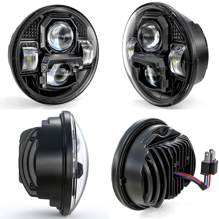 NIGHTLIGHTER PROTECTOR 5 3/4" LED HEADLIGHT UNIT | Dyna | FXR | Scout | Softail | Sportster | Street | V-Rod
