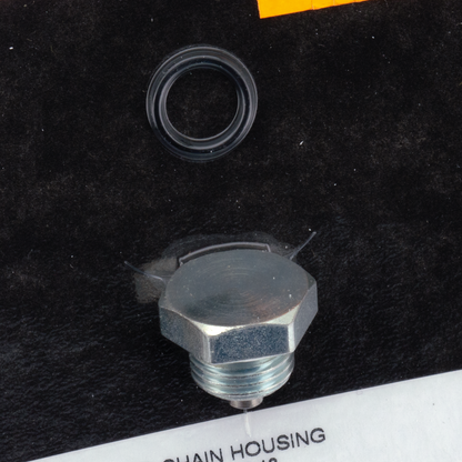 OIL TANK DRAIN PLUG - 1/2-20 threaded as stock on FLT 1981-1992 and FXR 1982-1985, as well as many aftermarket oil tanks, Zinc plated, 7/8" hex head, OEM 706A replica, Colony (OEM 60346-65, 60348-65B, 706A)