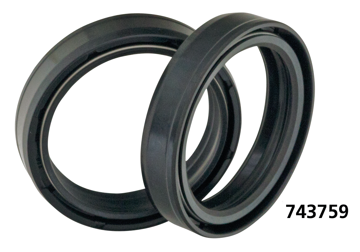 INDIVIDUAL FRONT FORK OIL SEAL & O-RINGS - Fork seals (sold in pairs), 43mm forks on XB12S Lightning 2009 | Dyna  |  EV  |  RH Sportster  |  Softail  |  Sportster  |  Street  |  Touring  |  V-Rod