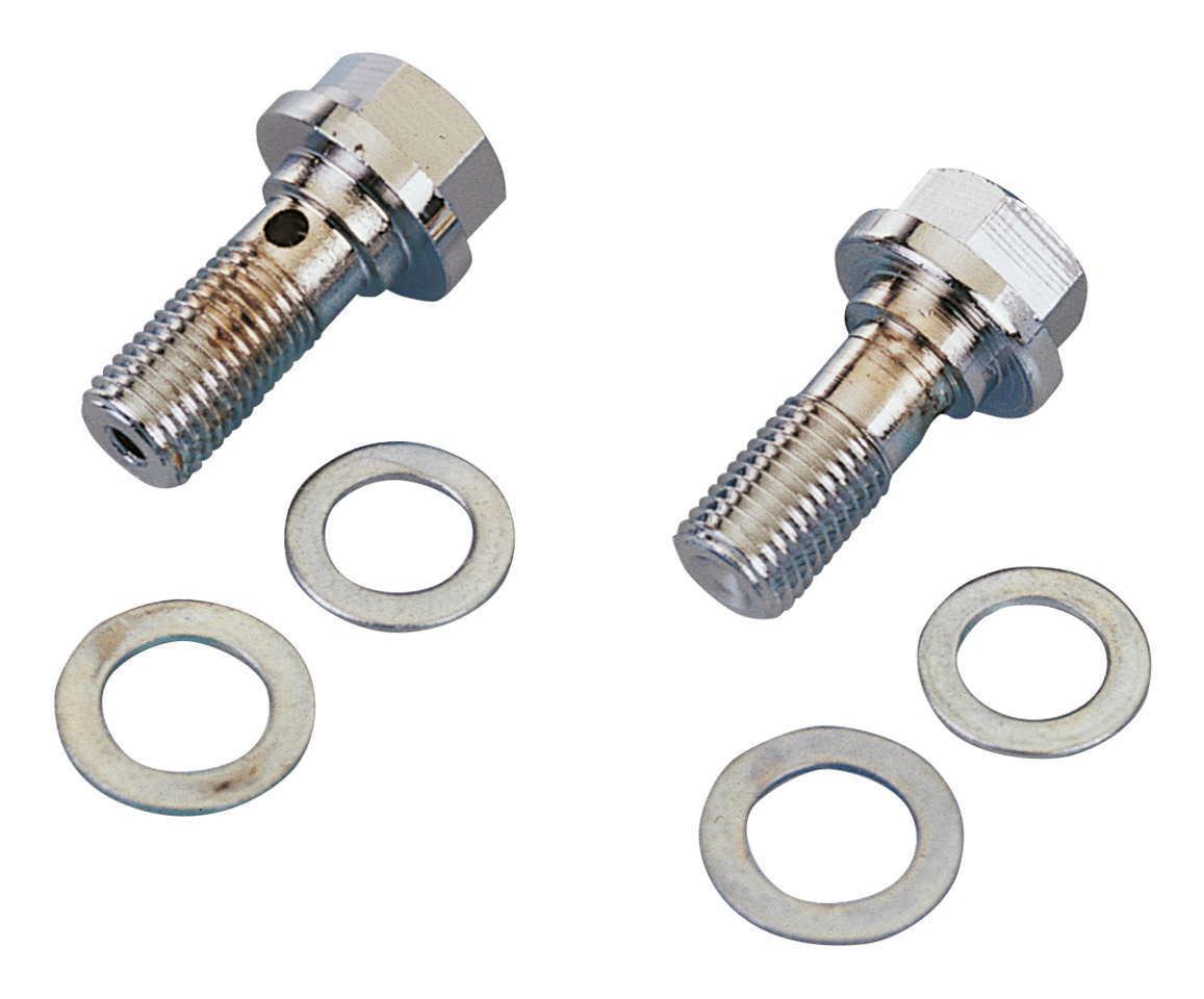 CHROME BANJO BOLTS AND WASHERS