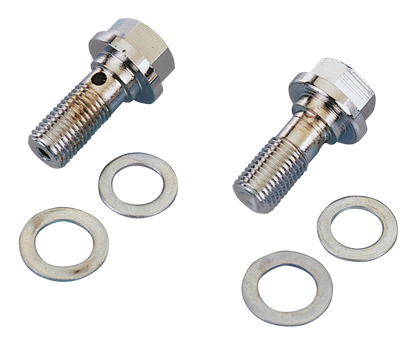 CHROME BANJO BOLTS AND WASHERS