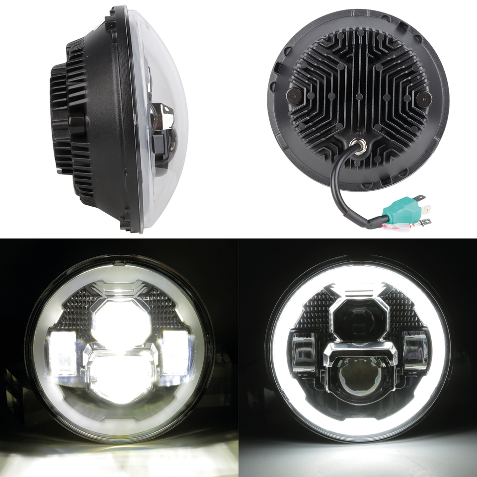 7" VISOR HALO LED HEADLIGHT UNIT