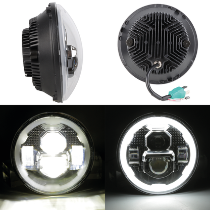 7" VISOR HALO LED HEADLIGHT UNIT