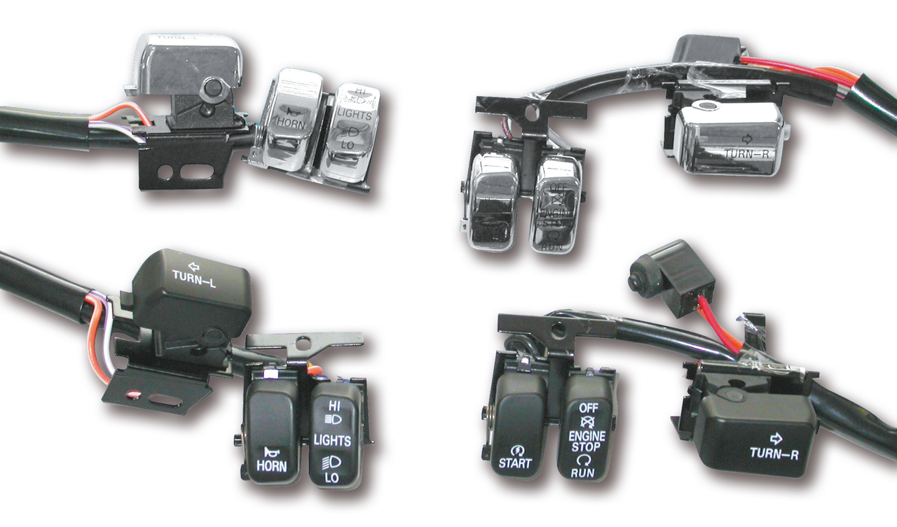 ERGONOMIC HANDLEBAR SWITCHES FOR 1996-2013 MODELS | Dyna | FXR | Softail | Touring | V-Rod
