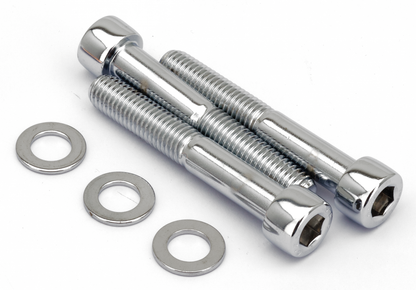 CHROME SOCKET HEAD CALIPER MOUNTING SCREW KITS | Dyna | FXR | Softail | Sportster | Touring | V-Rod