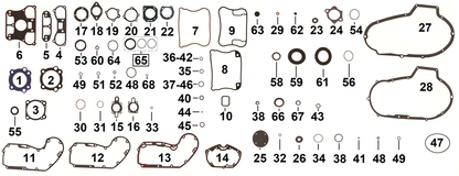 GASKETS, O-RINGS AND SEALS FOR 2004 TO PRESENT XL & XR SPORTSTER AND 2003-2010 BUELL | Sportster