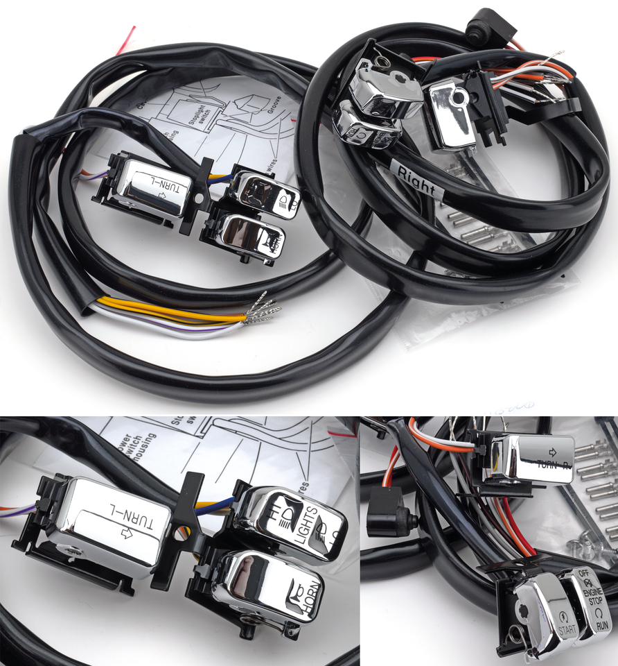 ERGONOMIC HANDLEBAR SWITCHES FOR 1996-2013 MODELS | Dyna | FXR | Softail | Touring | V-Rod