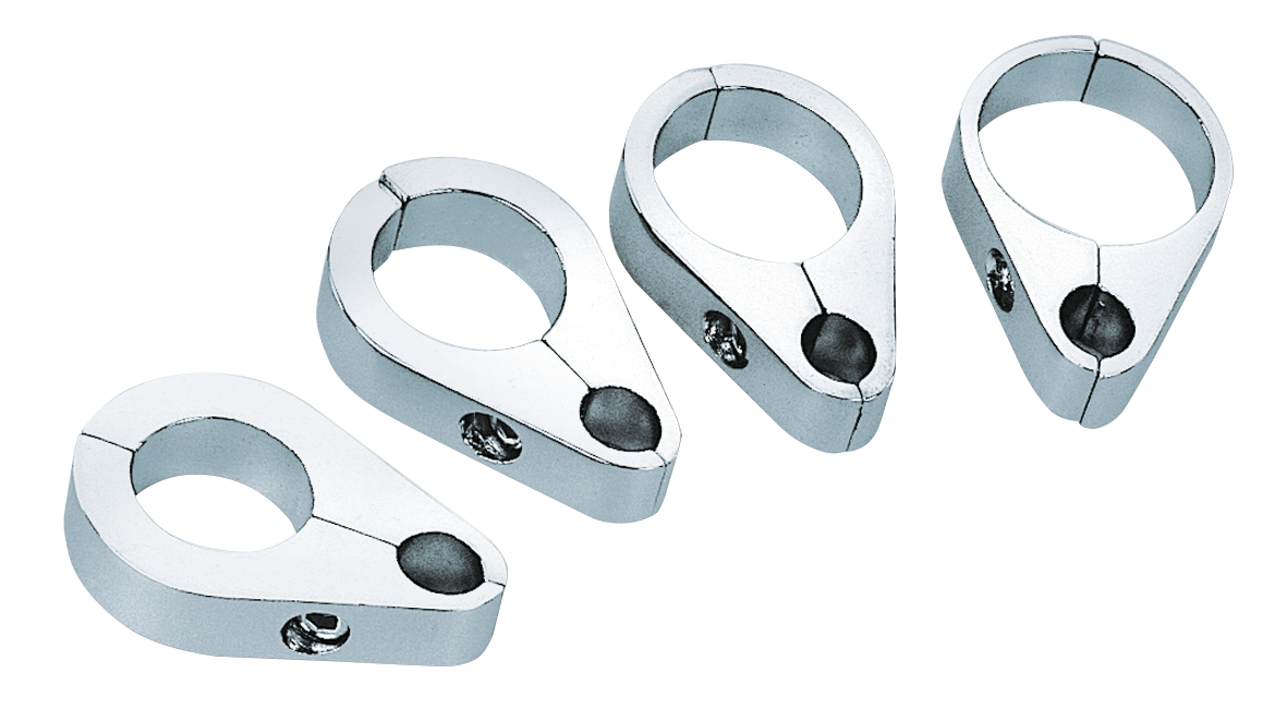 CHROME PLATED CABLE AND OIL LINE CLAMPS