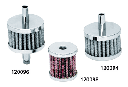 CHROME BREATHER FILTERS