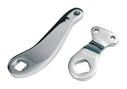 CHROME REAR BRAKE AND BRAKE SHAFT LEVERS - Rear drum brake lever (OEM 41929-36).

Chrome plated levers for Big Twin models 1936 thru 1957 with stock mechanical brake. | Big Twin
