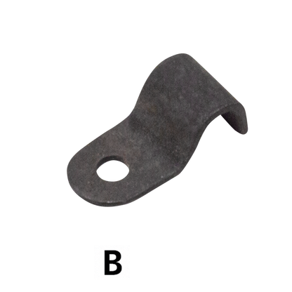 CONTROL CABLE CLAMPS FOR VINTAGE MODELS - Front brake cable clip, 1936-1948 Big Twin, 1936-1948 WL, parkerized, Samwel (OEM 4162-36, 9968) | 45"  |  Big Twin  |  KH  |  KR  |  Servi-Car  |  Sportster  |  XA