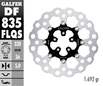 GALFER "BIG CUBIQ" DISC BRAKE ROTORS | Dyna | Softail | Sportster | Touring | V-Rod