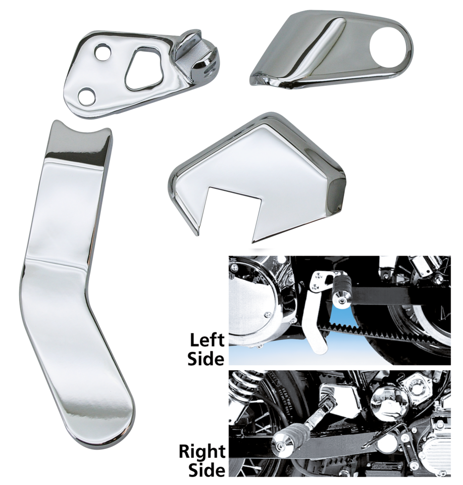 CHROME PASSENGER PEG BRACKET COVER SET FOR DYNA GLIDE | Dyna