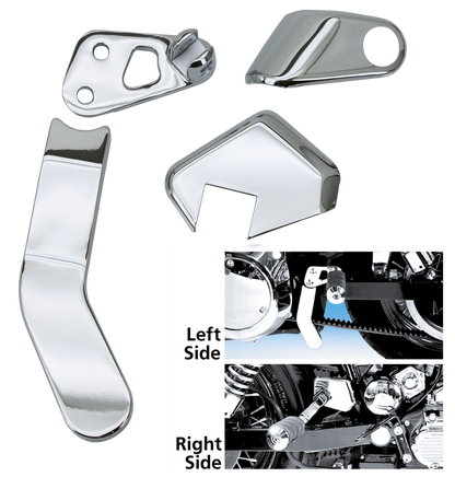 CHROME PASSENGER PEG BRACKET COVER SET FOR DYNA GLIDE | Dyna