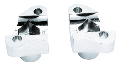 CHROME SHORTY HANDLEBAR RISERS | Big Twin | Dyna | FX | FXR | Servi-Car | Softail | Sportster | Touring | Trike