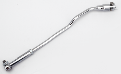 CHROME PLATED GEAR SHIFTER LINKAGE AND ROD END FOR BIG TWIN - Rod and linkage includes: shoulder bolt, shifter rod, clevis, fits FX 1971-1973, FL/FLH 1952-1984 footshift, Genuine Zodiac (OEM 33851-52A) | Big Twin  |  FX